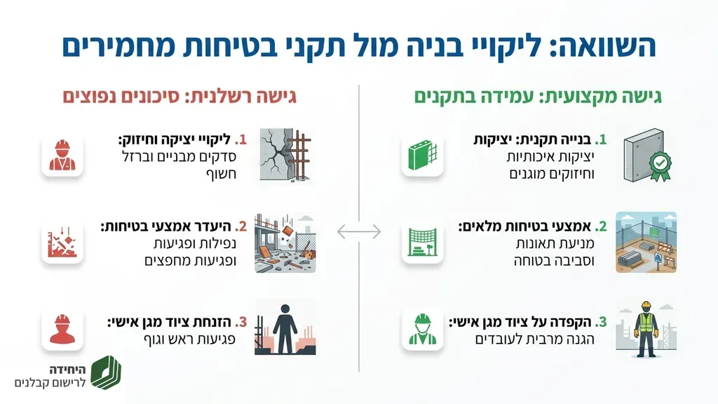 אתר בנייה מסוכן ללא פיקוח הנדסי